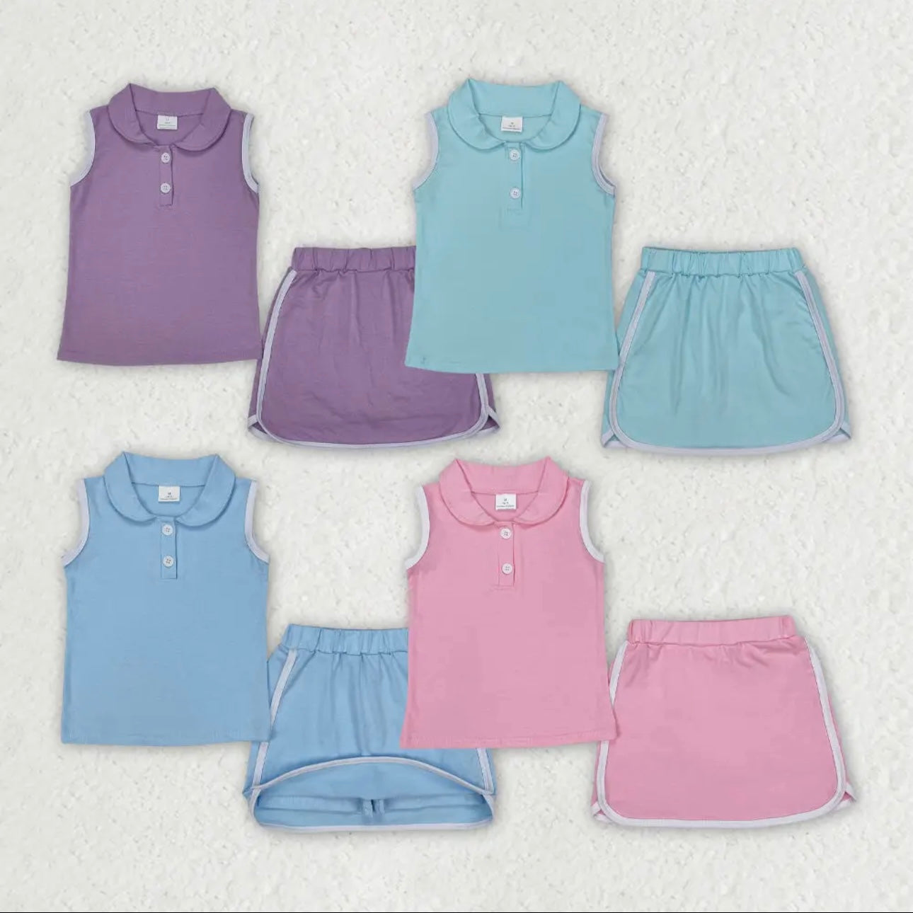 *PRE-ORDER* Knit Summer Polo Skort Sets