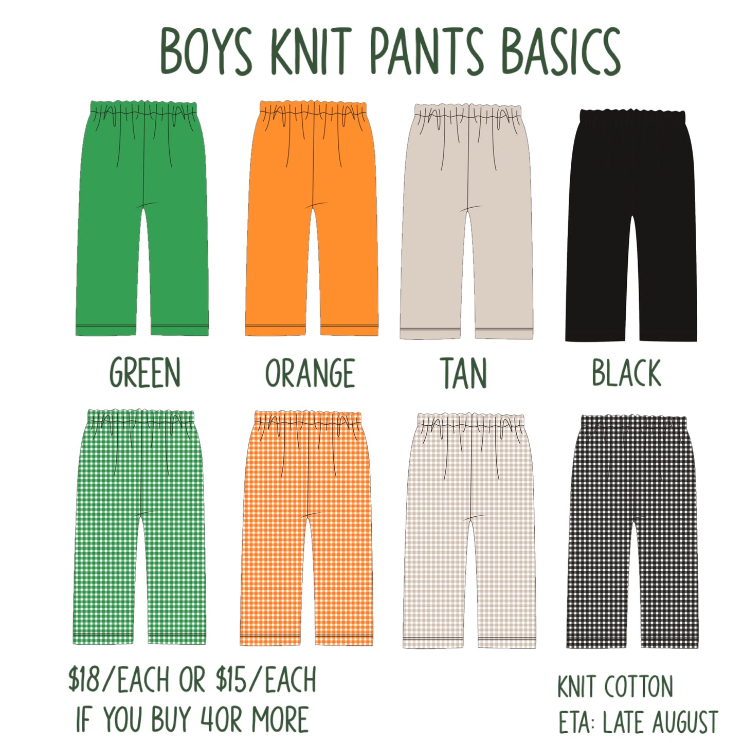 *PRE-ORDER* Boys Knit Pants Basics
