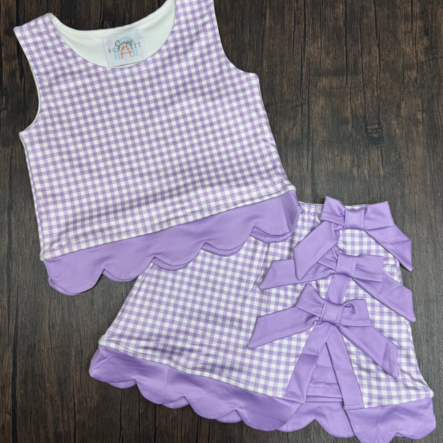 Purple Athletic Skort Set