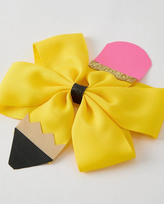 BACK TO SCHOOL PENCIL BOW 4.3in
