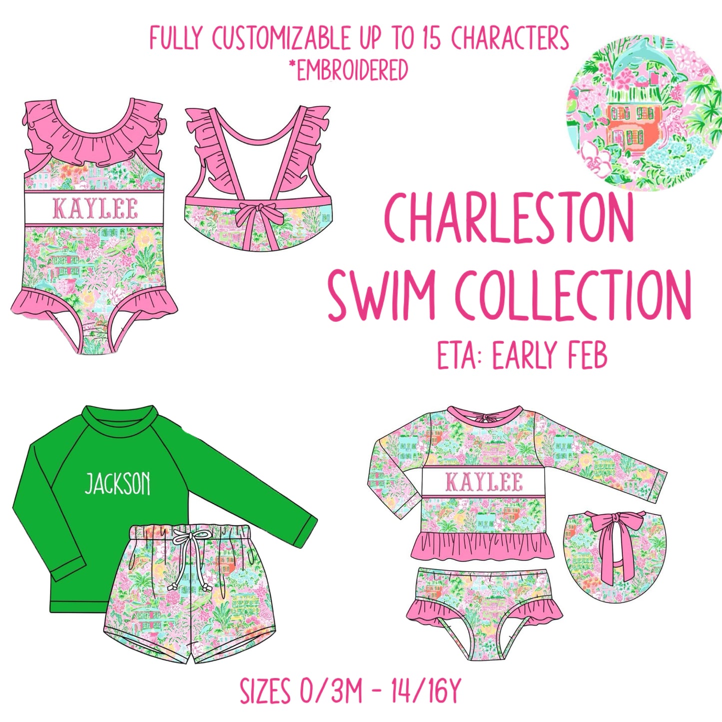 *PRE-ORDER* Charleston Swim Customized Collection
