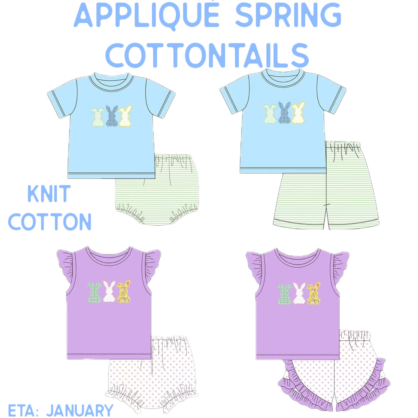 *PRE-ORDER* Appliqué Spring Cottontails Collection