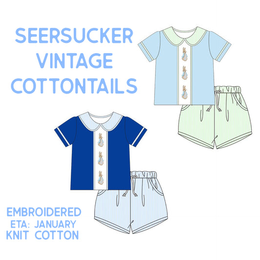 *PRE-ORDER* SeerSucker Vintage Cottontails Collection
