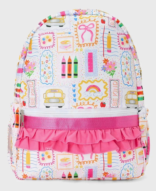 BACK TO SCHOOL RUFFLE BACKPACK