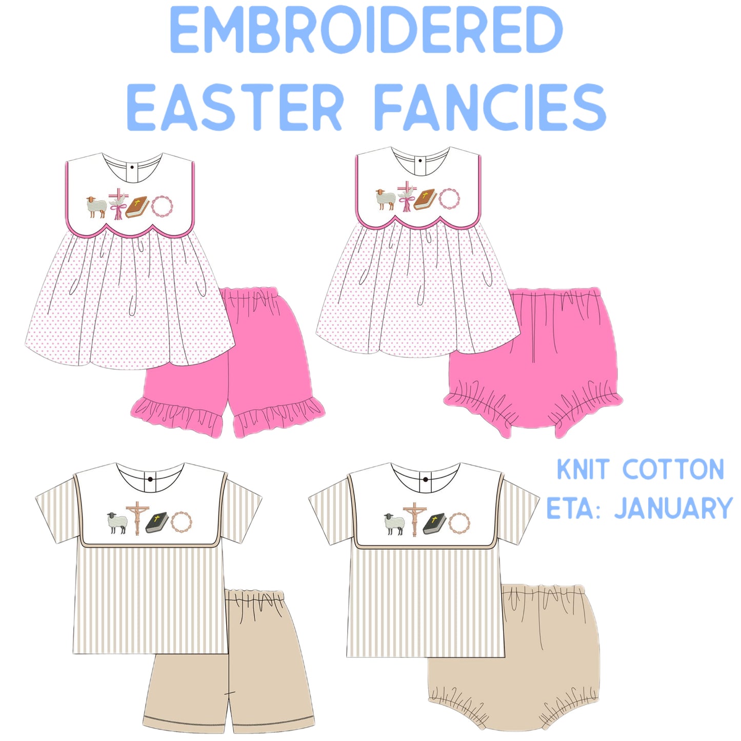 *PRE-ORDER* Embroidered Easter Fancies Collection