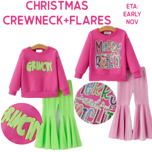 *PRE-ORDER* Christmas Crewnecks + Flares Sets