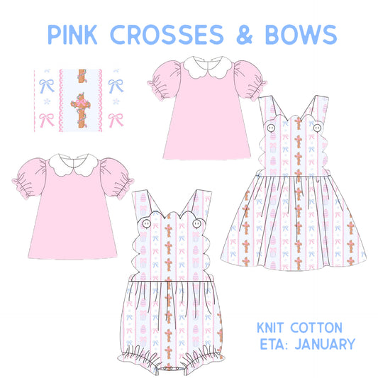 *PRE-ORDER* Pink Crosses & Bows Collection