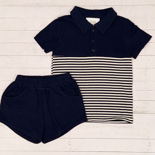 Boys Navy Everyday Wear Short Sets
